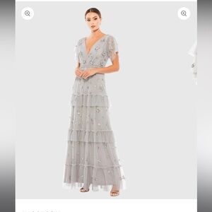 Mac Duggal Flutter Sleeve Gown